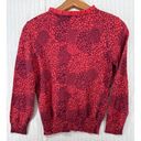 Fossil  Women Sweater Sz S Burnt Orange Floral Modern Cashmere Blend Ruffled Neck Photo 3