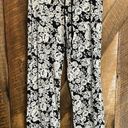 Cynthia Rowley  black floral pants-wide leg size medium Photo 0