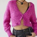 Urban Outfitters UO Elise Cropped Fuzzy Cardigan NWT Photo 2