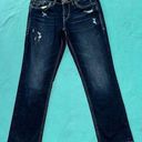 Silver Jeans  Capri Suki Womens Blue Embroidered Pocket Mid Rise Denim Size 28 Photo 1