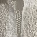 l*space L* White Lace S/S Blouse Anthropologie Bohemian Blouse Size Med EUC #7230 Photo 3