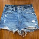 Abercrombie & Fitch Abercrombie Distressed Denim High Rise Natural Rise Short Photo 0