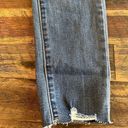 Cotton On  mid cropped skinny denim jeans size 4 raw hem medium wash Photo 5