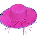 Simply Southern NWT  Preppy Bucket‎ Straw Hat “Salty” Pink One Size Photo 2