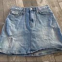 Calvin Klein Size 27 Distressed Y2K 90s Denim Skirt Photo 0