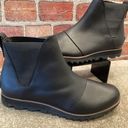 Sorel  Harlow Chelsea Waterproof black leather booties size 8 Photo 0