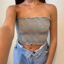 Brandy Melville Black And White Striped Crop Top Photo 1