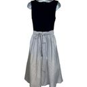 Modcloth  Blues  and White Striped Belted Tie Dress Tulle Lining EUC Size Small Photo 3