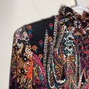 Free People  All Dolled up paisley printed open back mini black dress size S Photo 7