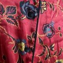 Jaclyn Smith red floral long sleeve pajama set, oriental, lightweight Photo 4