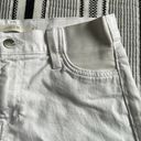 joe's jeans  White Denim Cut Off Fringe High Waisted Stretch Shorts size 25 Photo 1