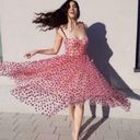 Betsey Johnson  Valentines Metallica Heart Print Mesh Midi
Dress NWT Photo 2