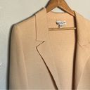 Anne Klein  II Wool Open Sweater Cardigan Blazer Coat Beige Yellow Small Photo 1