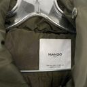 Mango  Olive Green Puffer Coat Quilted Anorak With Hood Photo 4