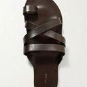 The Row  Kris Leather Sandals in Espresso Brown 41 With Box Womens Slides Photo 0