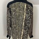 Allison Taylor Vintage  Silk Blouse Button Down Mixed Animal Print M Photo 3