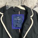 American Eagle  Black w White Piping Blazer Jacket Wm XL Photo 4