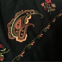 Talbots Vintage  Faux Suede Floral Embroidered Maxi Skirt Photo 4