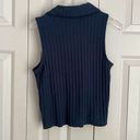 Madewell  Mixed-Button Ribbed Polo Tank Top Sleeveless Blue Size XS NWT Photo 4