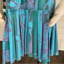 Alexis Sakura Blue Green Tropical Pleated Puff Sleeve Mini Dress sz XS $495 Photo 12