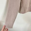 ALLSAINTS Sylvie Wool Cashmere Knit Crewneck Side Slit Sweater Beige Pink Photo 2