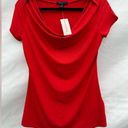 Banana Republic Red  Cowl Neck Cap Sleeve Top Photo 0