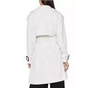 BCBGMAXAZRIA  Trench Coat Womens XS White Pinstripe Aurora Belted Jacket NWT $268 Photo 2