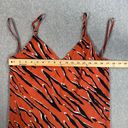 Naked Zebra  Tiger Stripe Cami Top Women's Medium Orange/Black Spaghetti Strap Photo 2