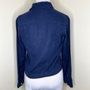 L'AGENCE L’AGENCE 100% Linen Celine Jacket SMALL Marine Gold Button Woven Relaxed Fit  Photo 7