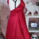 Blue Blush  Halter Bow Dress Size Small S Holiday Fancy Sexy Red Open Back Fancy Photo 1