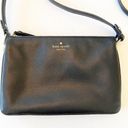 Kate Spade  NY Black Leather Crossbody Triple Compartment Bag Purse Photo 9