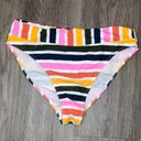 California Waves  Women's Baja Striped High-Waist/Leg Bikini Swim Bottoms sz L Photo 2