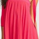 Free People  X Backstage Andrey Dress Pink Pleated Mini Tie Double Layer Size XS Photo 0