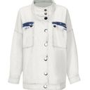 CAbi  White Bleach Wash Denim Drew Jacket Photo 0