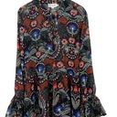 Molly Bracken NWOT  Colorful Floral Paisley Print Peplum Blouse Size XL Photo 1