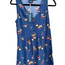 Modcloth  Quick Remix Sleeveless Blue Piñata Llama Print Tank Top Small Photo 0