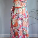 Alexis , New, Colorful Floral Tiered Ruffle Tie Sleeveless Maxi Dress, Small Photo 12