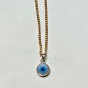 Tehrani Jewelry 14k Real Gold evil eye white Pendant | Birthday gift | lucky charm | Real Gold Evil Eye protection pendant | Photo 0