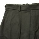 Vince NWT  Pleated Cozy Pull-on in Olive Green Flannel Ankle Crop Pants M $325 Photo 2