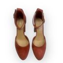 Gibson Latimer Gibson And Latimer Finley D'orsay Pump Heel Size 8.5 Rust Burned Orange Suede Photo 4