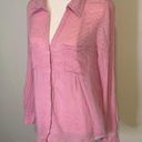 Joie  pink & white gingham button down shirt size S Photo 2