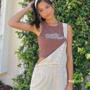 Y2K VTG Khaki Cargo Overalls Dress Tan Size M Photo 1