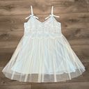 Oscar de la Renta Vintage Oscar De La Rente Baby Doll Slip Blue And White Size M/L Photo 4