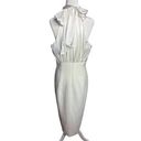 Cinq à Sept  Emerie Halter White Satin Bridal Midi Dress Size‎ 10 Women's Photo 2