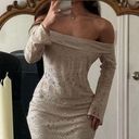 David's Bridal  Bodycon Lacey Gown Photo 0