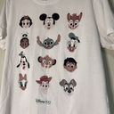 Disney 100 White T Shirt Graphic Print Round Neck Pullover Short Sleeve Large Photo 1