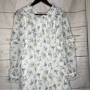 Allegra K  • Mini Dress • XS • Floral • Long Sleeve • Ruffle • Chiffon • Spring Photo 5