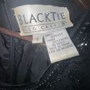 Oleg Cassini Vintage  black tie beaded cocktail dress size 8 Photo 3