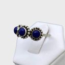 Sterling Silver Genuine Lapis Lazuli Ring - Sz 10 Photo 3