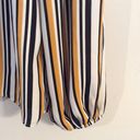 Fred David  striped long sleeve V neck blouse womens XL Photo 3